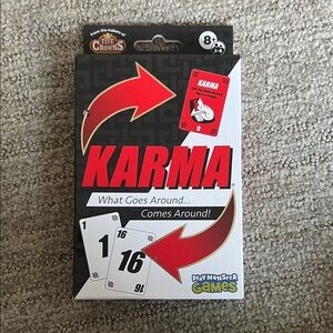 PlayMonster Karma Card Game - Red and White